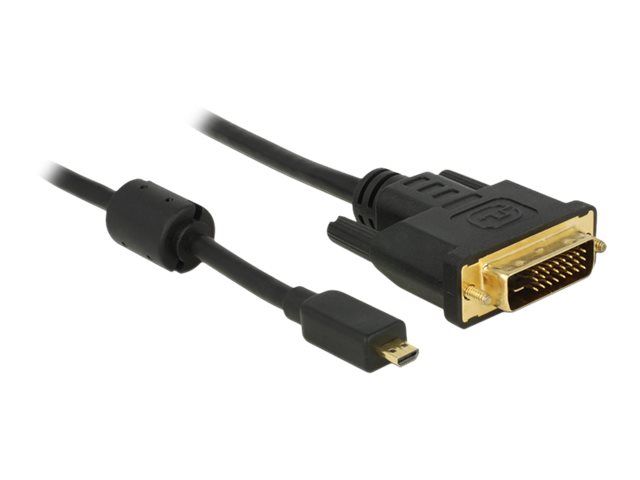 Câble vidéo et adaptateur Delock 1 m Micro-HDMI vers DVI-D Noir