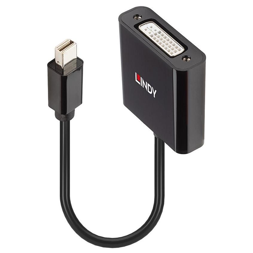 Lindy Mini DisplayPort to DVI-D Adapter Cable - 16 cm, Active, Supports 1920x1200 (WUXGA)