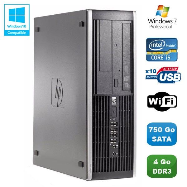 HP Compaq Elite 8100 SFF Desktop PC - Intel Core i5 650, 3.2GHz, 4GB RAM, 750GB HDD, DVD Burner, WiFi, Windows 7 Pro