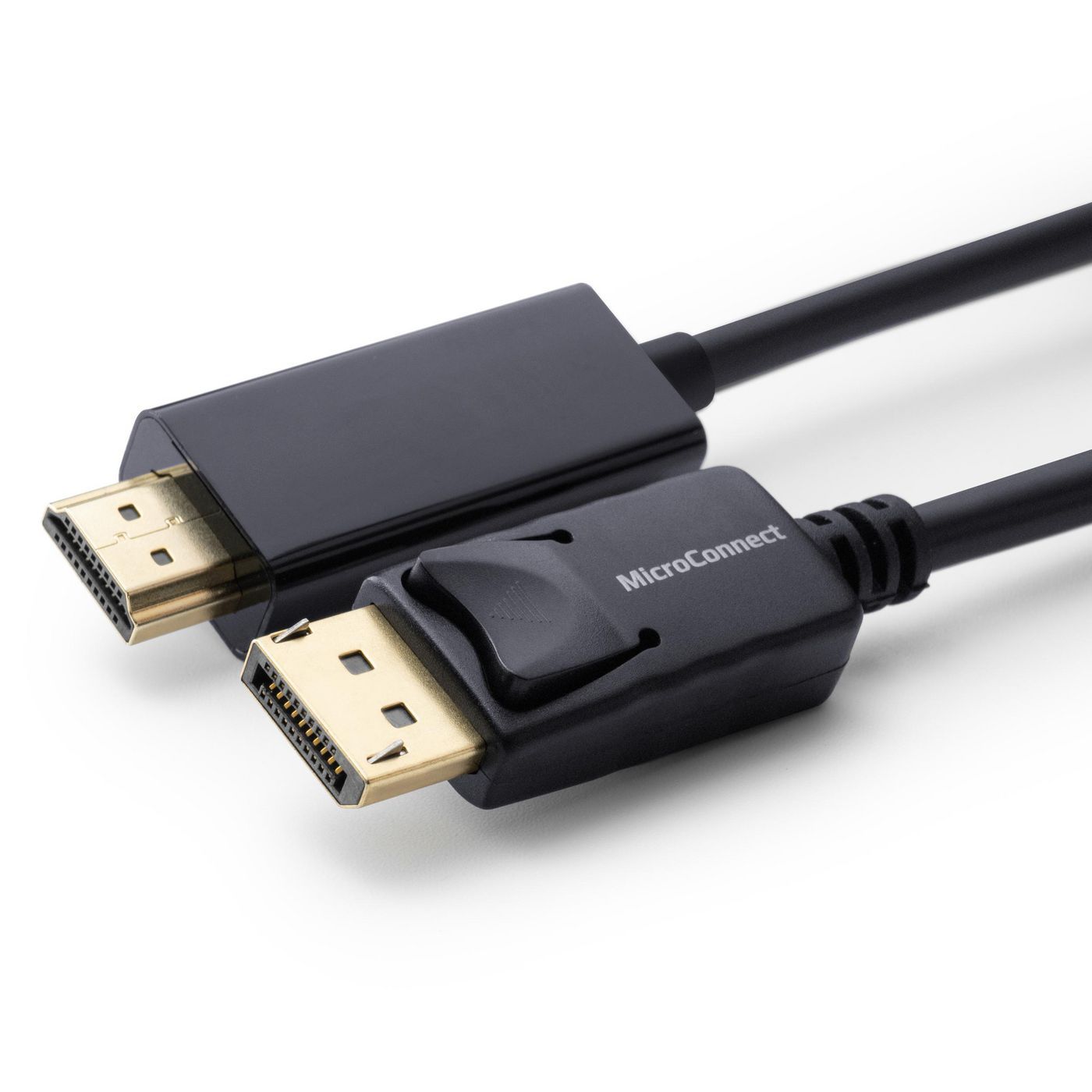 MicroConnect - Câble adaptateur - DisplayPort mâle verrouillé pour HDMI mâle - 50 cm - double blindage - noir - support 1080 p 60 Hz