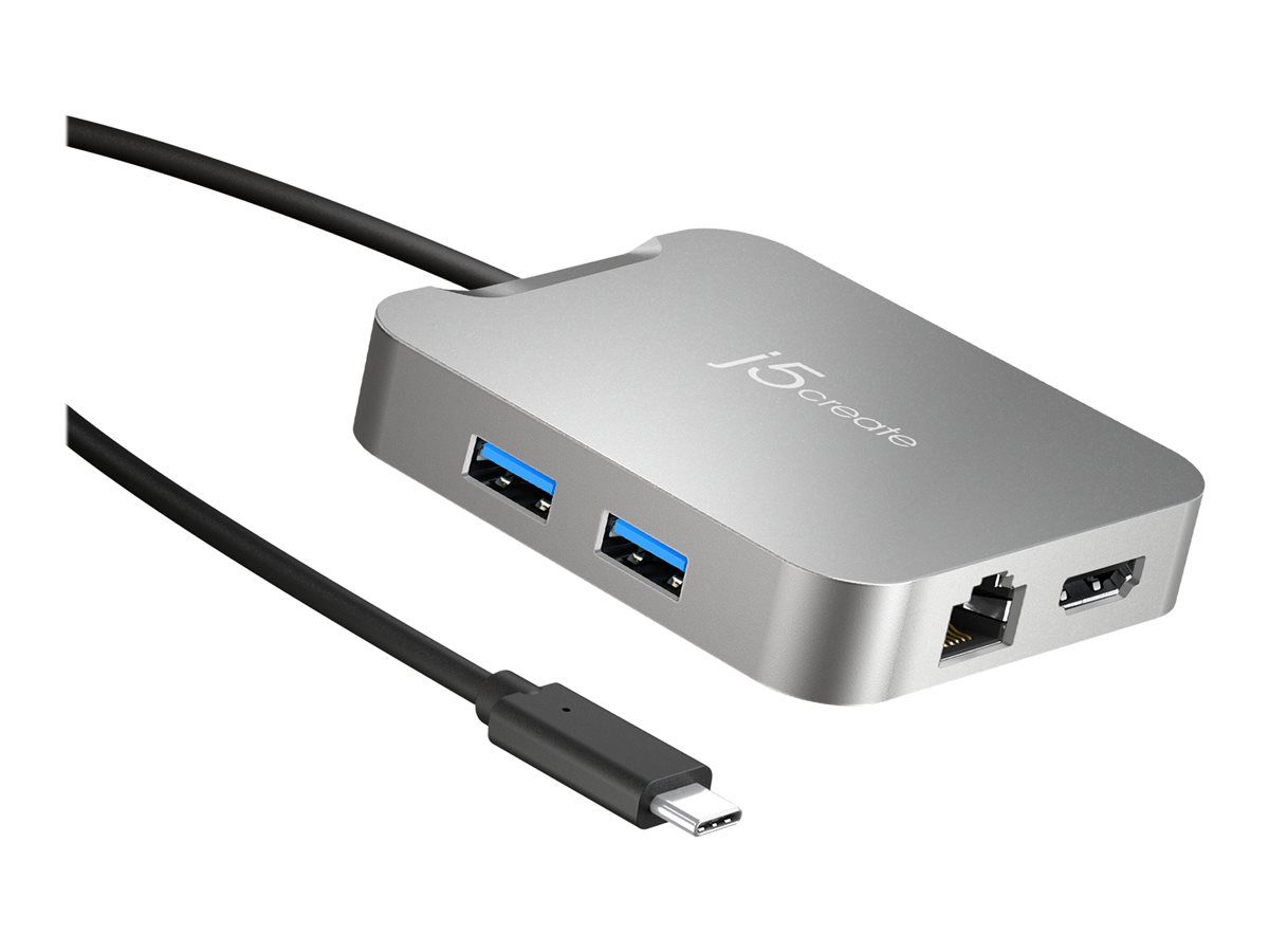 j5create Mini-Dock with USB-C/Thunderbolt 3, HDMI, and Gigabit Ethernet