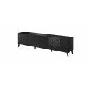 Cama Meble TV Stand, Abeto Black Gloss