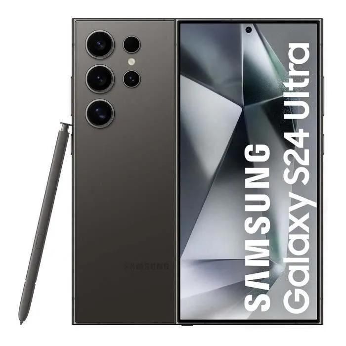 Téléphone intelligent Samsung Galaxy S24 Ultra 512 Go Noir (2024) - Remanufacturé - État exceptionnel