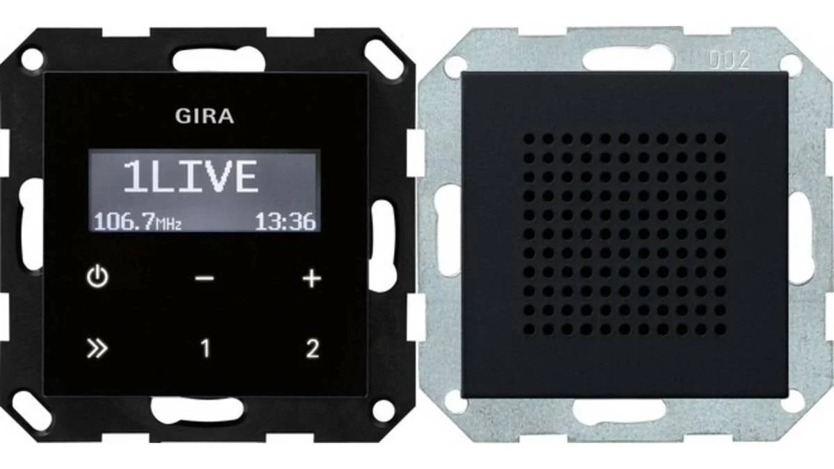 GIRA In-Wall RDS Speaker System, Black