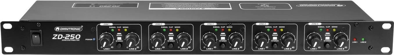 Omnitronic Zone Splitter, Mixing Table (ZD-250B)