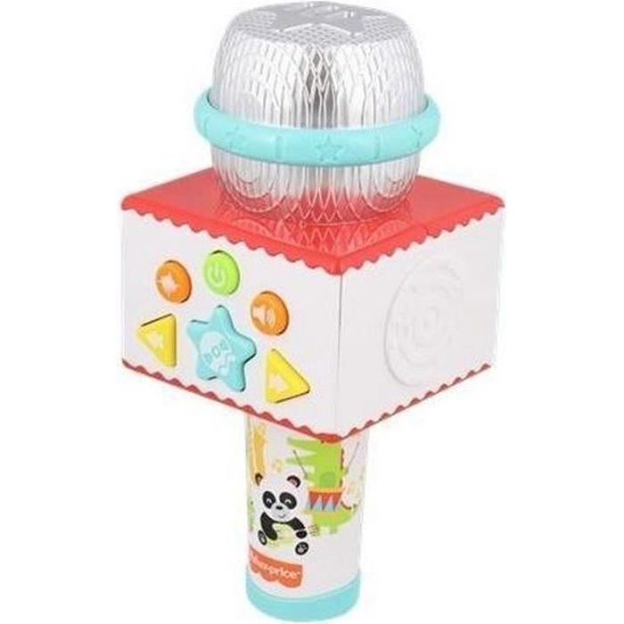 Fisher Price Karaoke Microphone - Children's Musical Microphone with Lights and Built-in Melodies