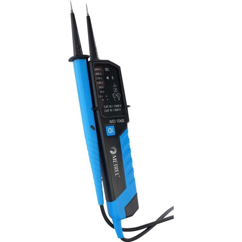 Metrel 2-Pole Voltage Tester MD 1060, Cat III 1000V, Cat IV 600V LED, Acoustic Y588881