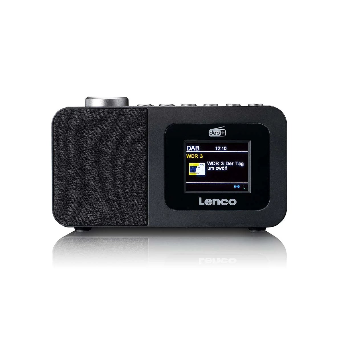 Lenco CR-625BK - DAB+ and FM Radio with Color Display, Programmable Sleep and Double Alarm Function - Black - Euro / Type-C (CEE 7/16)