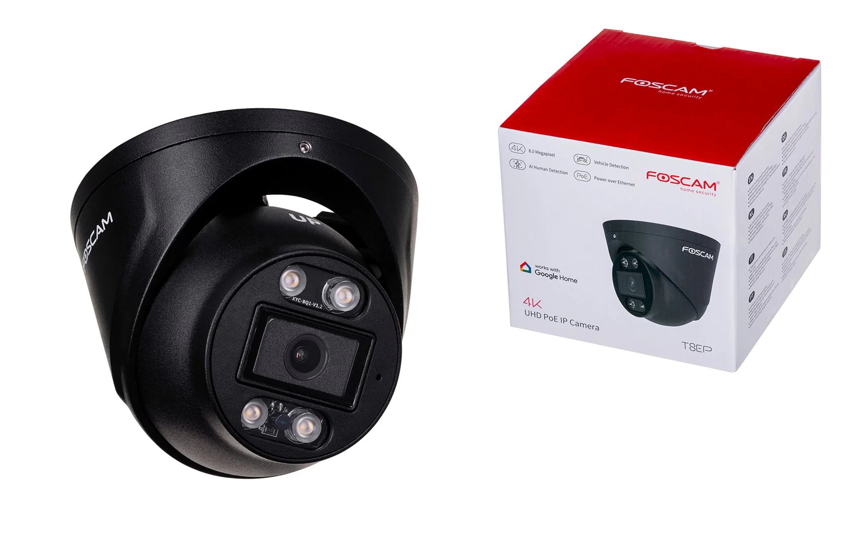 Foscam T8EP 8MP POE IP Camera - Black