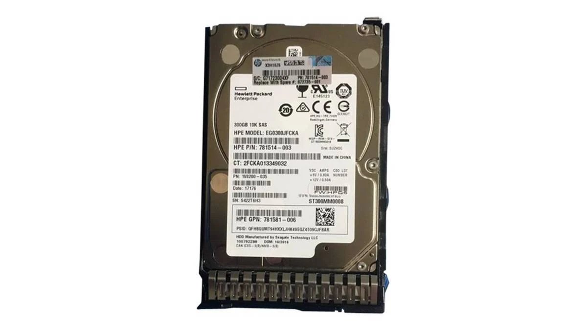Unidad de disco duro HP Enterprise - 300 GB - 2.5'' SFF (6.4 cm) - SAS 12Gb/s - 10000 RPM - con HPE Smart Carrier