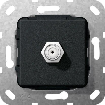 GIRA SAT Socket 565010 (Aluminum/Black)