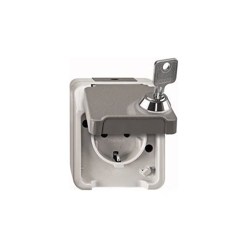 Tomacor Merten MEG2422-8029 CEE 7/3, gris, IP44, 250V, 16A