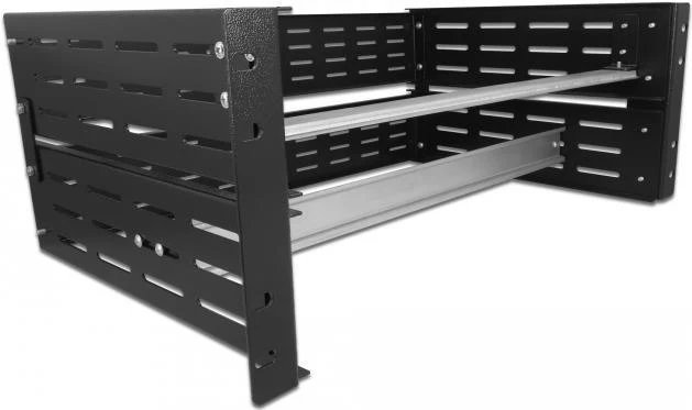 Delock 19" Rack Mount Kit - Black, 4U, 48.3cm