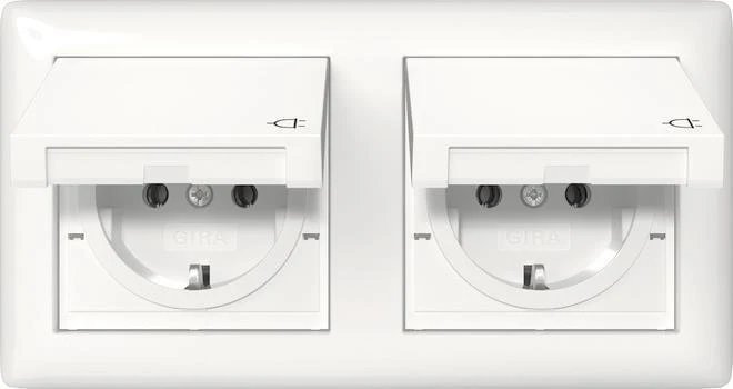 GIRA Schuko Socket Set IP44 with Frame (415803)