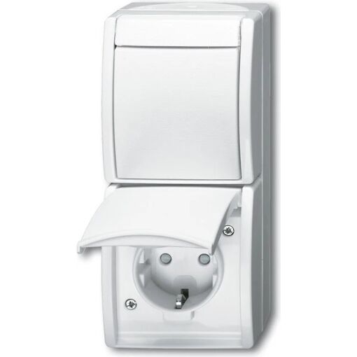 Enchufes Busch-Jaeger EBW-54 Tipo F Schuko blancos (1684-0-0331)