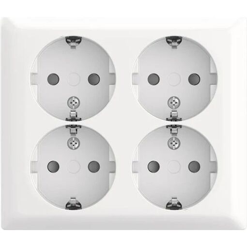 Enchufe Schuko de 4 tomas con sistema de seguridad AP de Busch-Jaeger