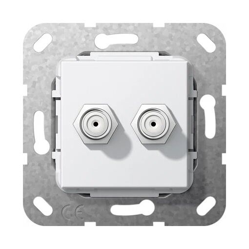 GIRA 565103 Wall Insert with 2 SAT Sockets - White