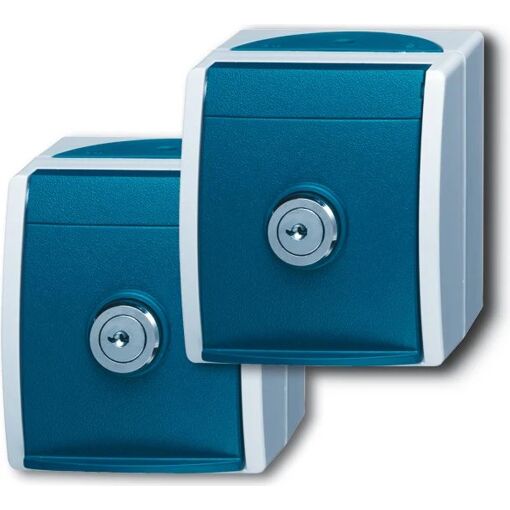 Accesorio de toma de corriente CEE 7/3 Busch Jaeger, azul gris