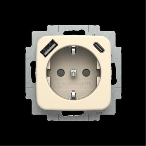 Busch-Jaeger Schuko USB Charging Socket, EUCB2USBAC-212
