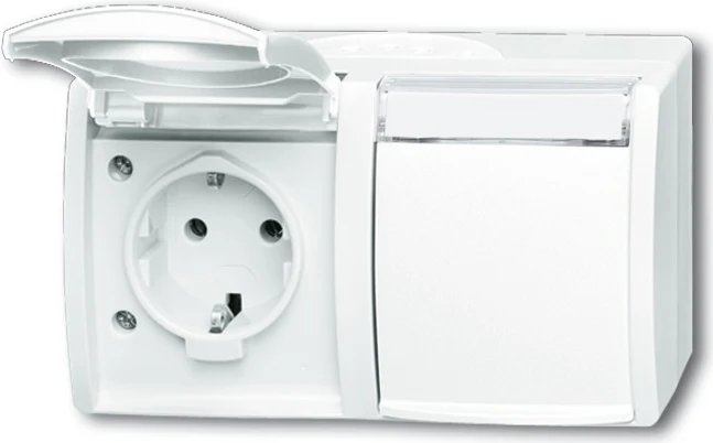Busch Jaeger CEE 7/3 Socket, White (2084-0-0715)