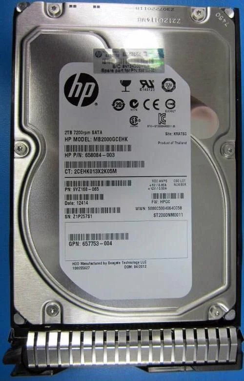 HP Enterprise 2TB SATA Hard Drive