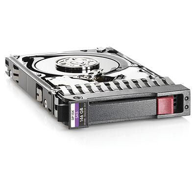 Disco duro HPE Enterprise de 146 GB con intercambio térmico - 2,5" SFF, SAS 6 Gb/s, 15.000 RPM, con bandeja HP SmartDrive (652605-S21)