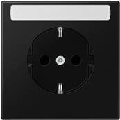 Jung LS 1520 KINA SWM Schuko Wall Outlet, Black (LS1520KINASWM)