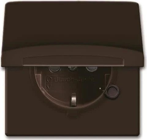 Busch-Jaeger 2064-0-0291 CEE 7/3 2P+E Socket, Brown, IP44, 250V, 16A