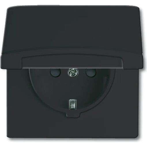 Enchufe Busch-Jaeger 2064-0-0295 CEE 7/3, Negro, IP44, 250V, 16A