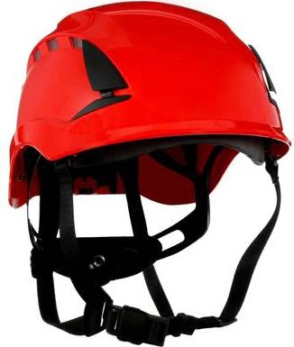 3M SecureFit X5005VE-CE Ventilated Safety Helmet with UV Sensor, Red