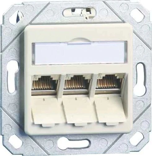 Enchufe eléctrico METZ CONNECT 130B12D31102-E Blanco