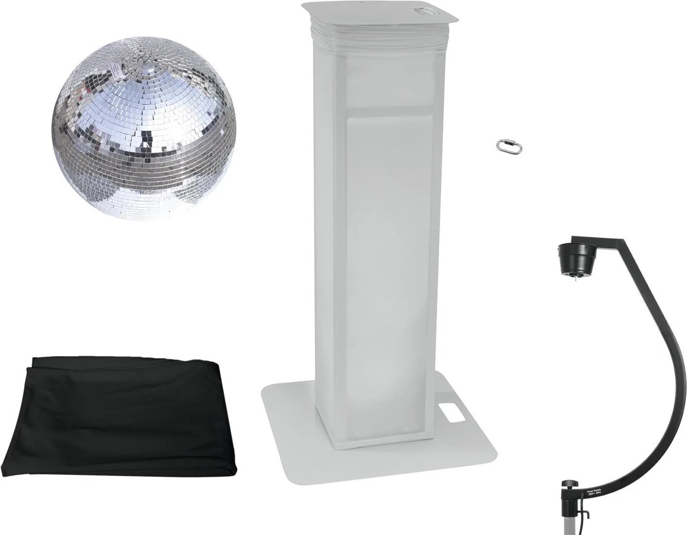 Eurolite 50cm Mirror Ball Set with Variable Stand and Black Cover (20000716)