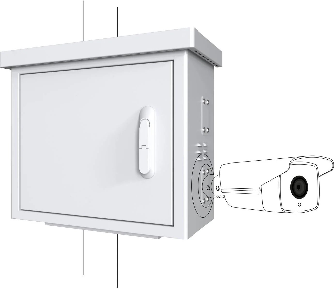 Lanview CCTV Rack, White, 600mm W x 300mm D x 550mm H (RCCTV002)