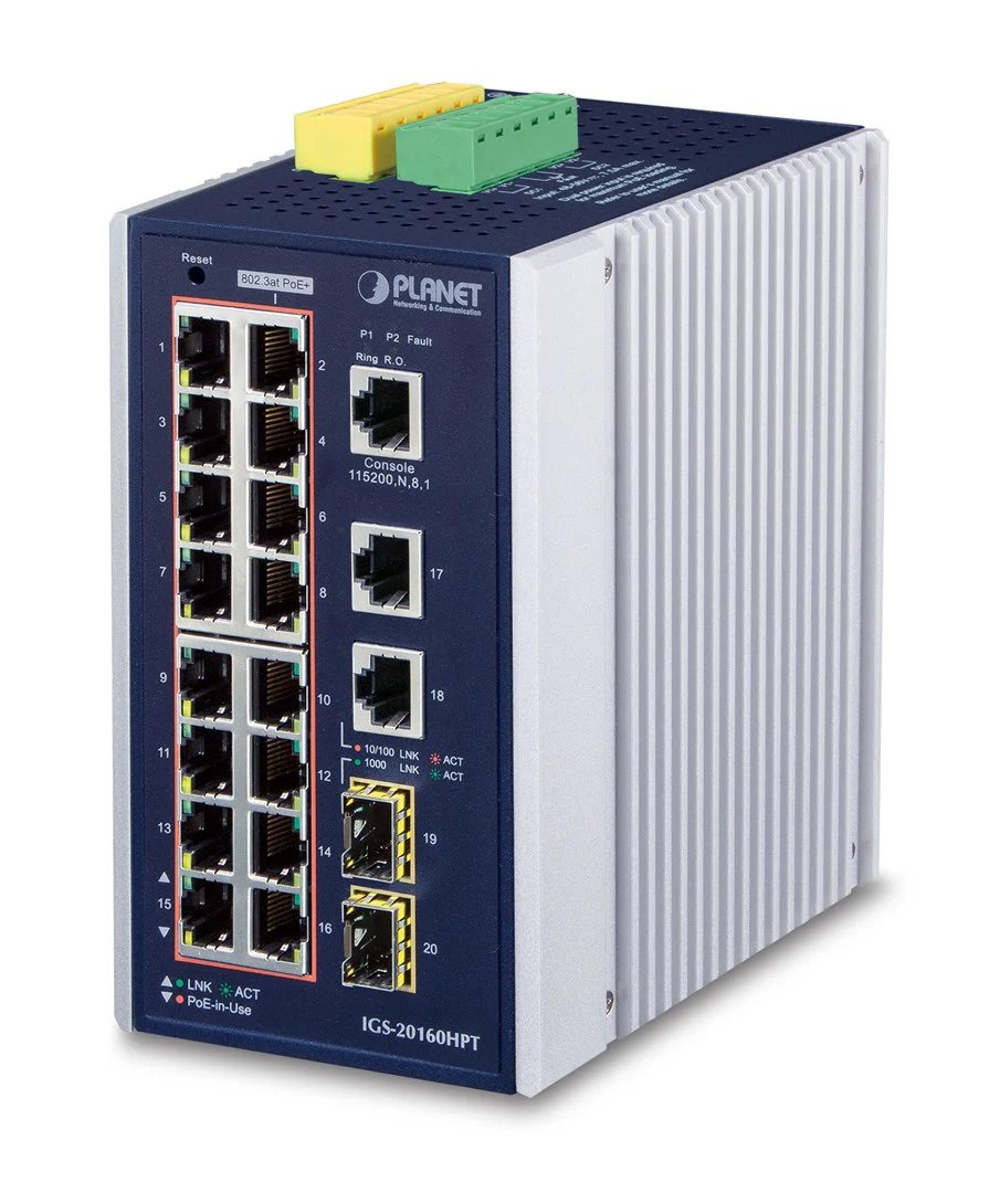 Planet IGS-20160HPT - Managed Switch - 16 x Gigabit Ethernet (PoE+)
