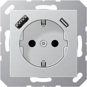 Prise électrique Jung SCHUKO avec port USB Type A A1520-15CAAL