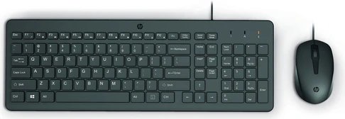 HP 150 Keyboard and Mouse Set - USB - French - Black