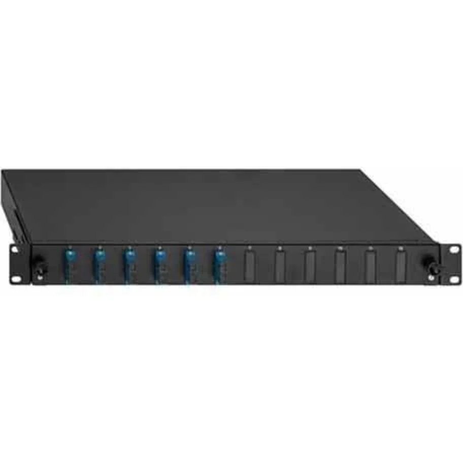Rutenbeck BL - Fiber Optic Cable Box - Extensible - Rack Mountable - SC Duplex SM X 6 - Black, RAL 9005 - 1U - 19" (48.3 cm) (2280308060)