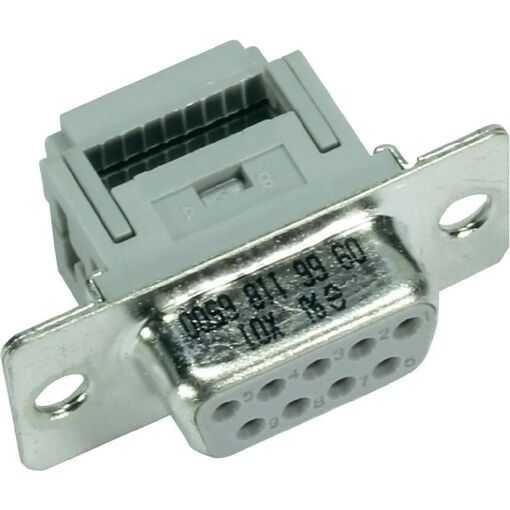 Bloque de conector D-SUB Harting de 37 pines, ángulo de 180°, 1 unidad