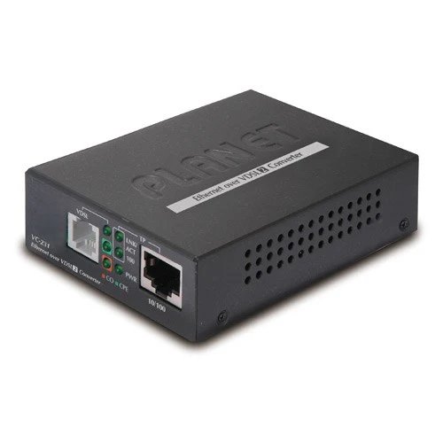 Planet VC-231 100Mbit/s Network Media Converter, Black
