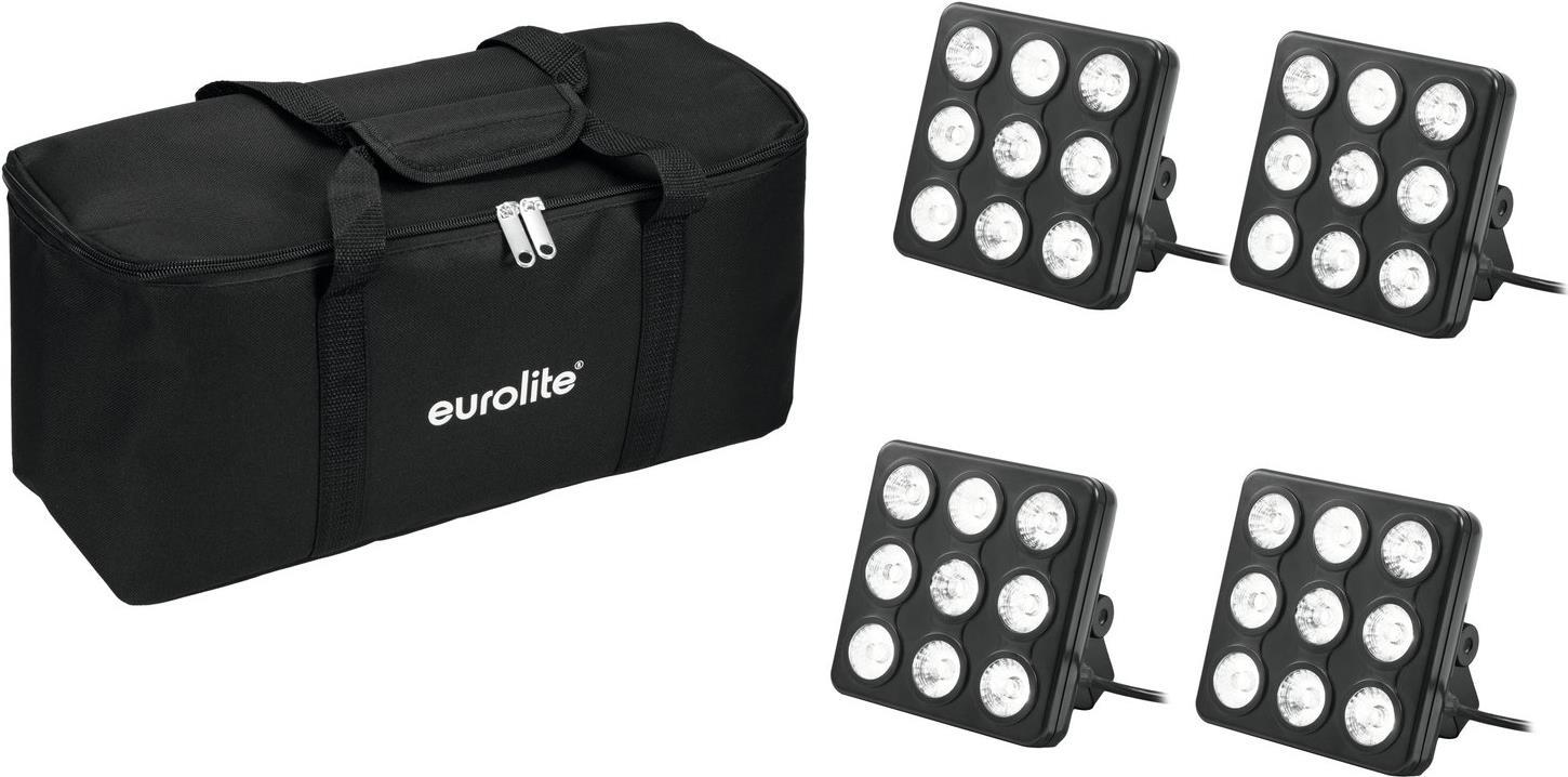 Eurolite LED Party Lights Kit (4x Panels, RGB+UV, Soft Bag)