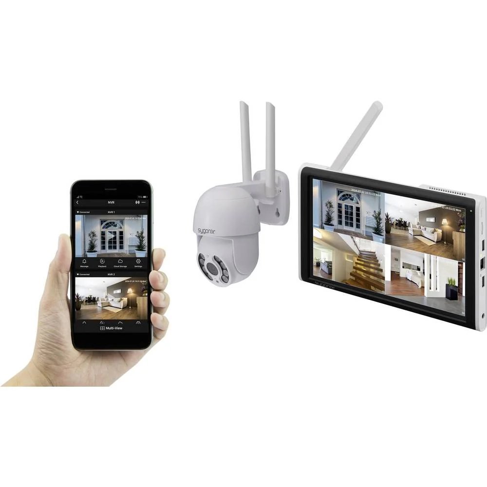 Sygonix 4-Channel Wireless Surveillance Camera Kit (1 Camera, 2304 x 1296 Pixel, 2.4 GHz)