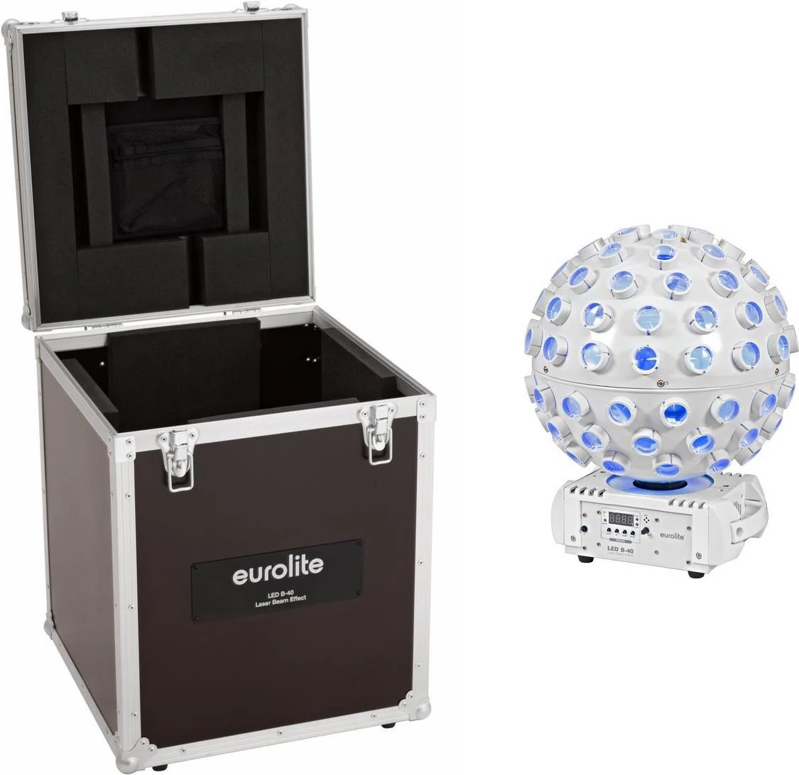 Eurolite Set LED B-40 White Laser Effect + Case