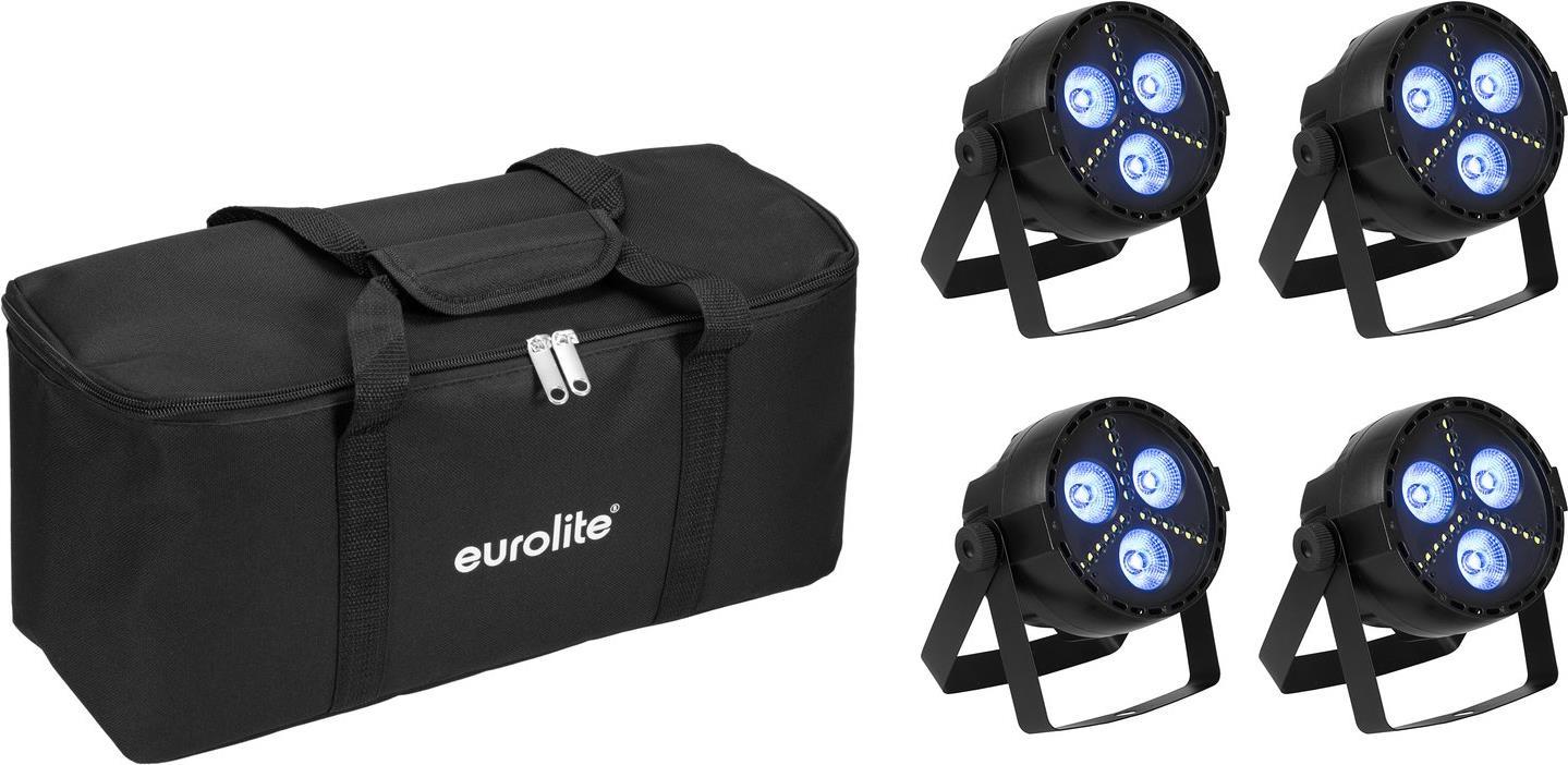 Eurolite 4x LED Party Hybrid Spot Light Set with Soft Bag