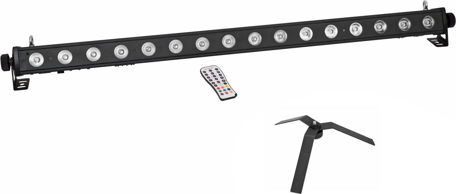 Eurolite LED PIX-16 QCL Strip Set + FS-4 Floorstand, Black Steel