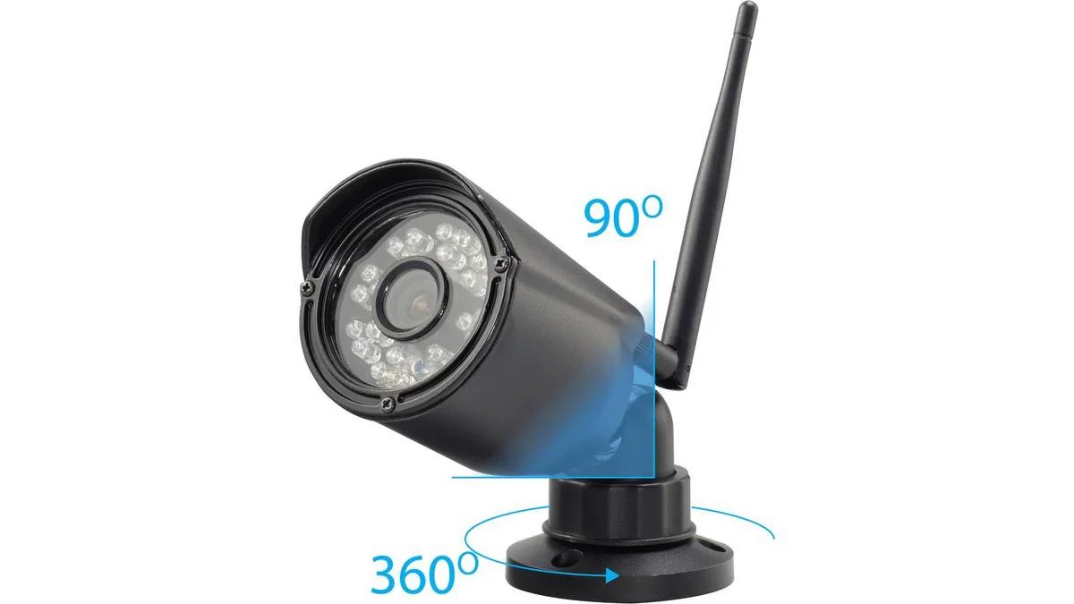 Sygonix SY-4548736 4-Channel Wireless Surveillance Camera Kit with 1 HD 1280 x 720 Pixel 2.4 GHz Camera (SY-4548736)