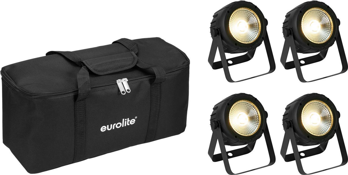Eurolite 4x LED Party Spot COB Light Set with Soft Bag