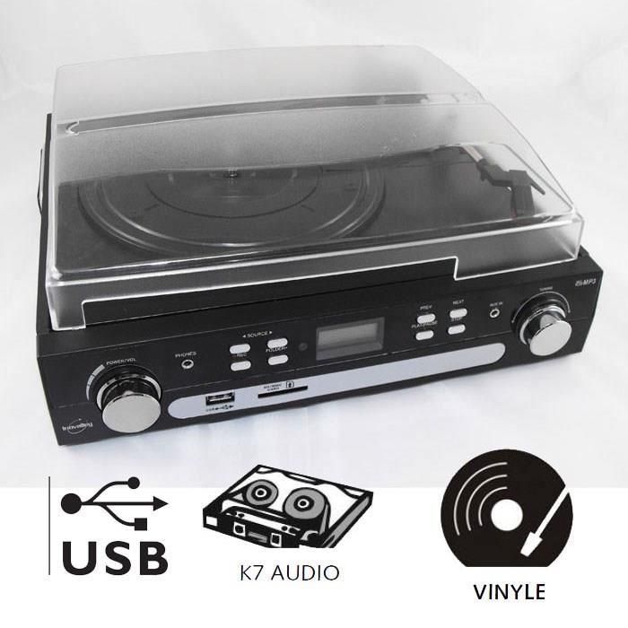 Plato y reproductor K7 digital Inovalley Retro-05