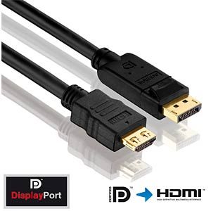 PureLink PureInstall PI5100 - DisplayPort to HDMI Adapter Cable - 15m - Triple Shielding