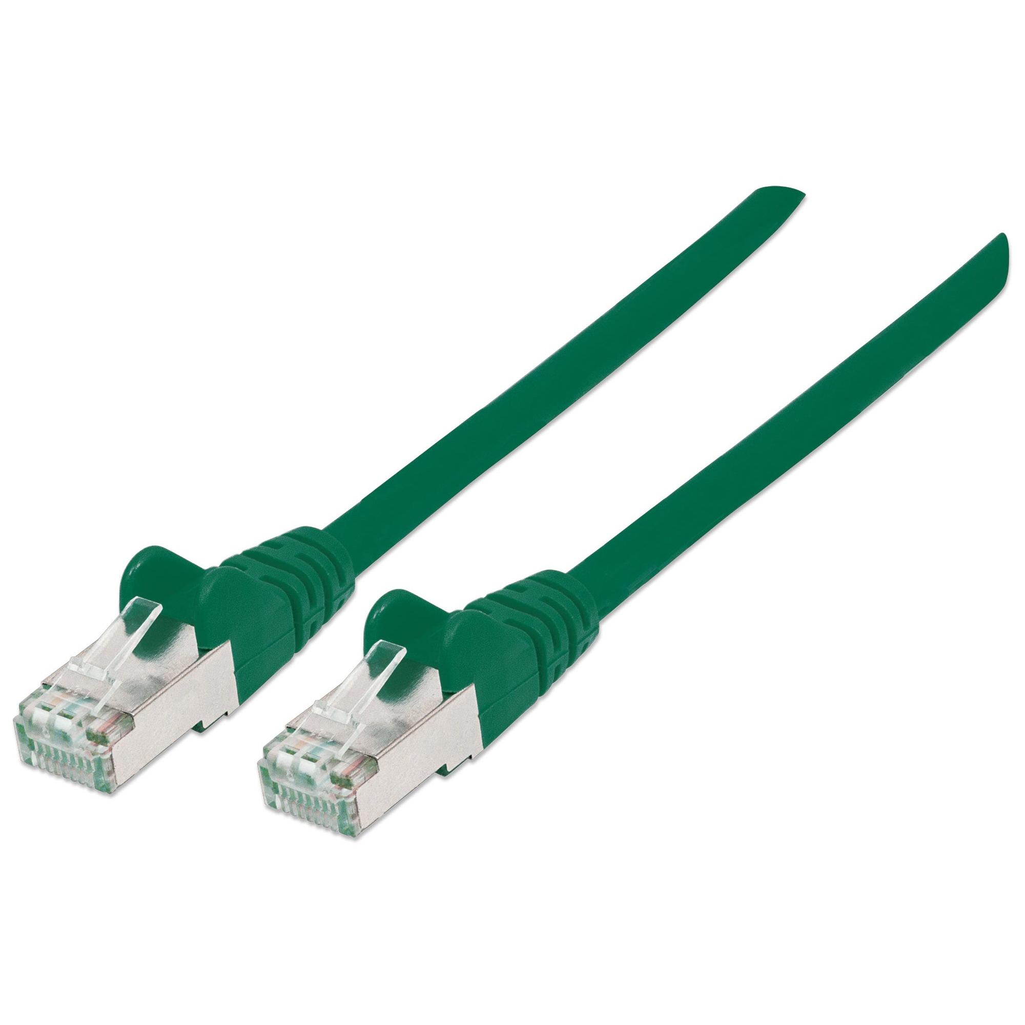 Cable de red Intelinete Cat6, 2m, verde, cobre, S/FTP, LSOH, PVC, RJ45, contactos dorados, sin engancho, con caja, garantía de por vida
