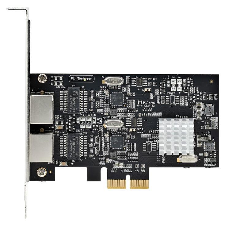 Carte réseau StarTech à 2 ports, 2,5 Gbps NBASE-T, Intel I225-V - PCIe 2,0 profil bas x2 - Ethernet 10M/100M/1G/2,5 Gigabit x 2